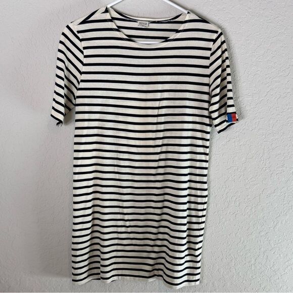 KULE The Tee Dress Black and White Striped Mini Dress Size XS - Picture 2 of 10